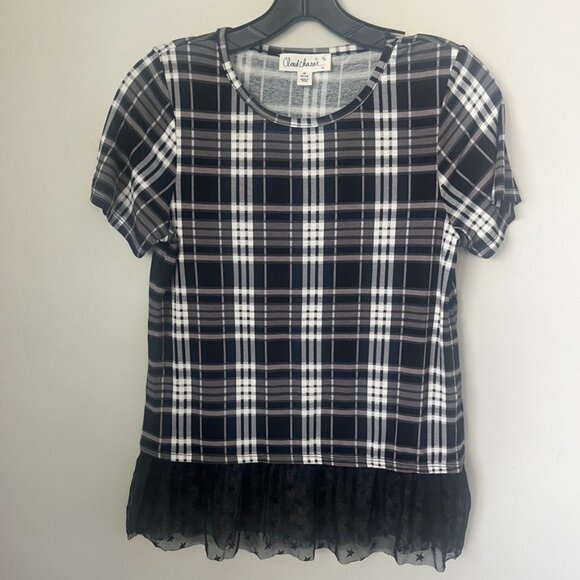 Cloud Chaser Girls M+ Starry Plaid Top - Picture 1 of 5